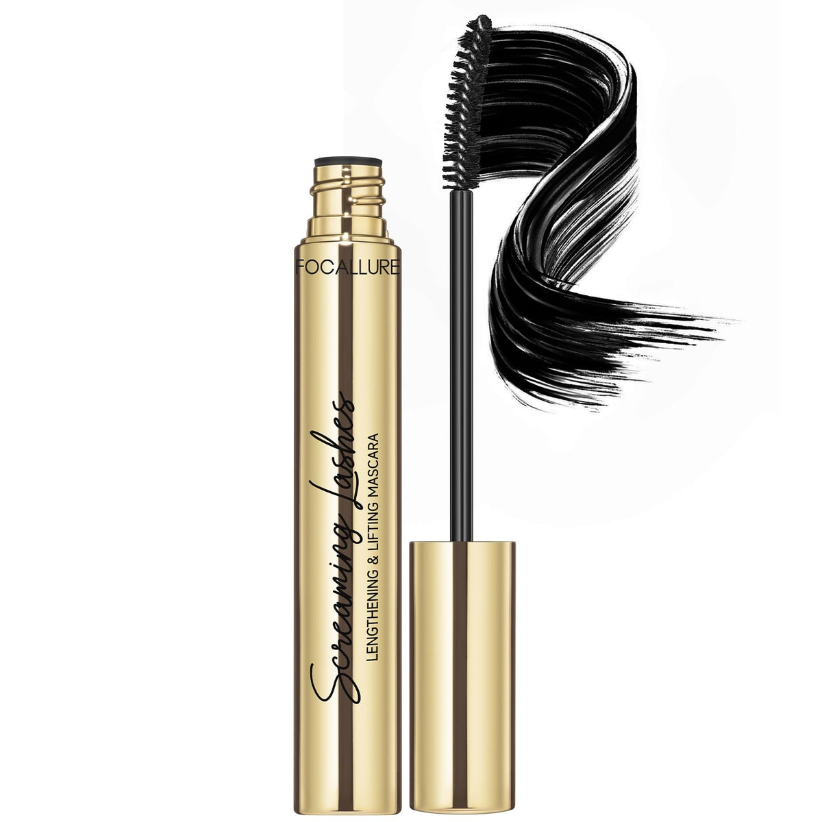 Focallure Waterproof Tubing Mascara - Lengthening, Volumizing, Smudge-Proof, Black, 0.26 Fl