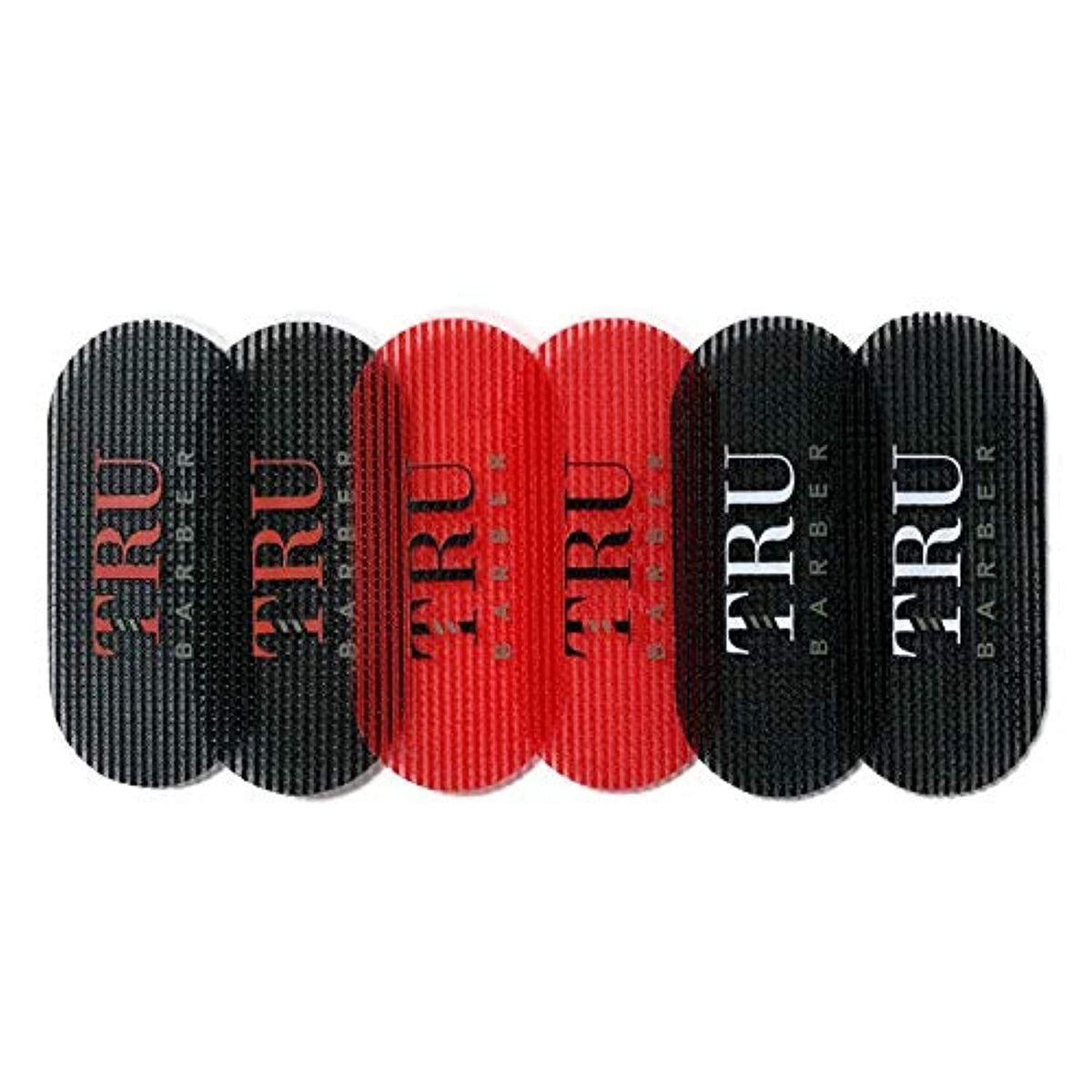 TRU BARBER Hair Grippers 6 PCS Bundle Pack - Styling Clips for Men & Women (Black/Red)