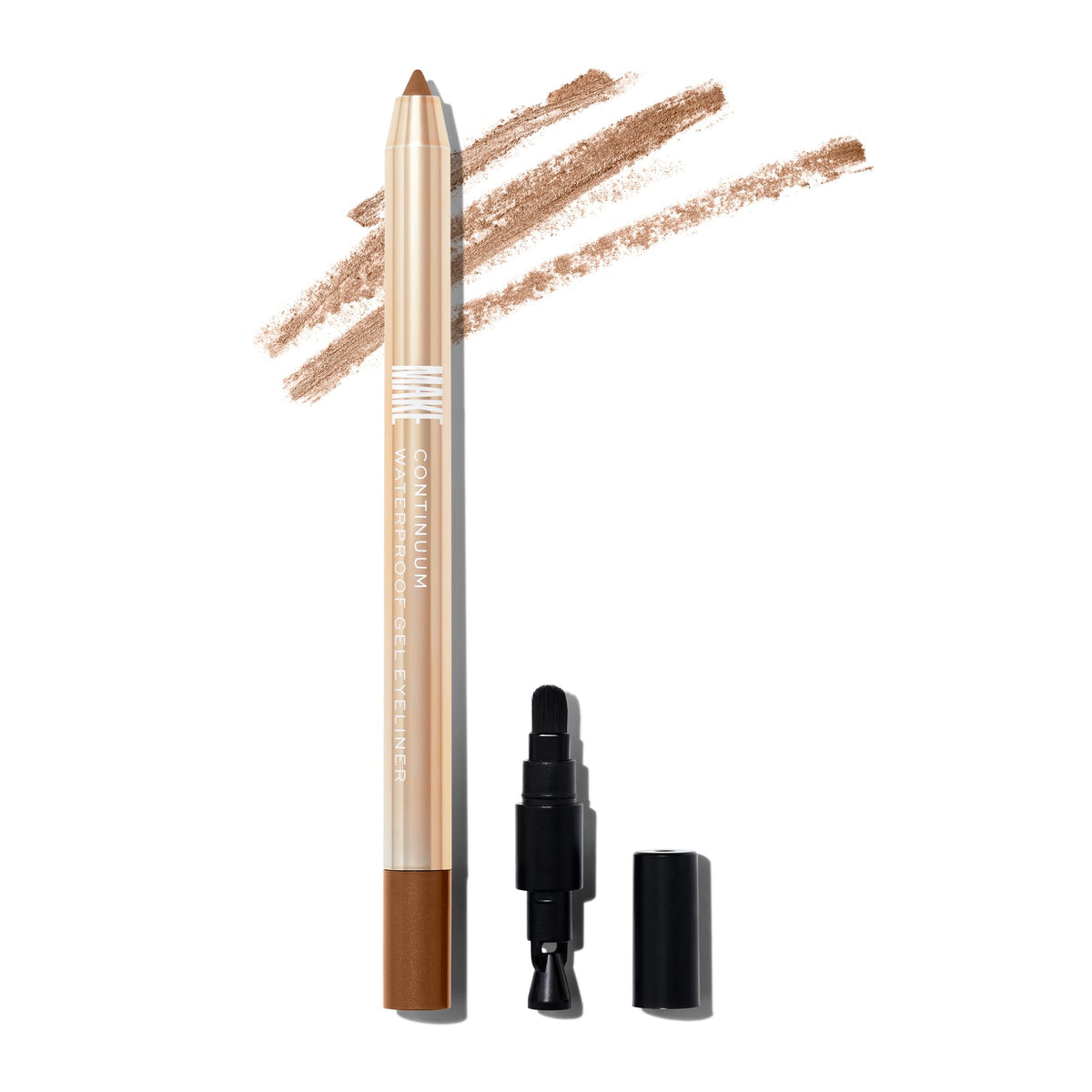 Make Continuum Waterproof Gel Eyeliner Pencil - Bronze Smudge-Proof Light Brown Makeup