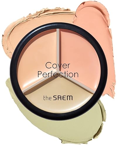 THE SAEM Cover Perfection Triple Pot Concealer 03 Beige - Full Coverage for Fair to Light Skin