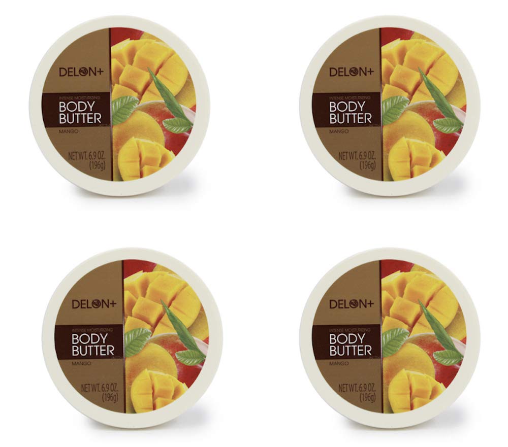 Delon Intense Moisturizing Body Butter, Mango, 6.9 Oz, Pack Of 4 - Hydrating Skin Care