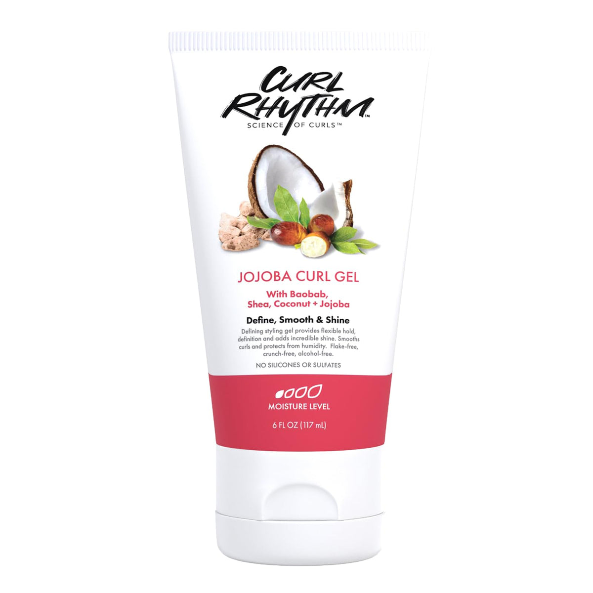 Curl Rhythm Jojoba Curl Gel  Defining Hair Gel for Bouncy  Nourished Curls  Curly Hair Styling Gel with Shea and Coconut  Sul