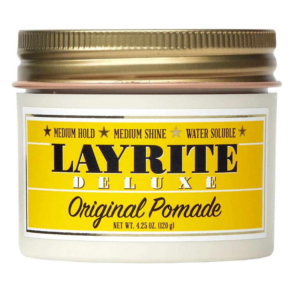 Layrite Original Pomade - 1.5 Oz Yellow Hair Styling Product For Strong Hold And Shine