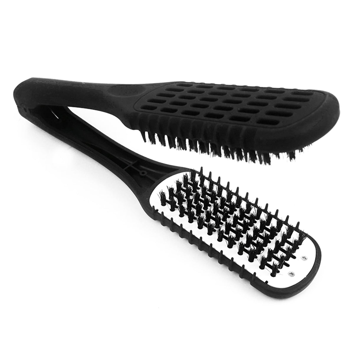 Aethland Double-Sided Boar Bristles Brush for Straightening, Detangling & Styling Hair - Black