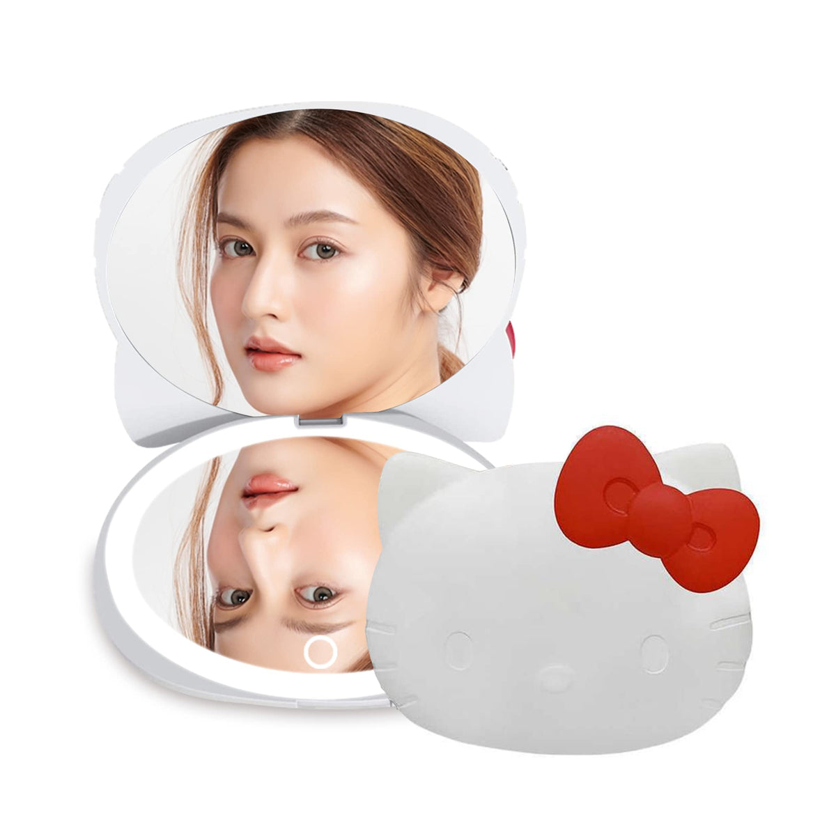 Impressions Vanity Hello Kitty LED Makeup Mirror, Touch Sensor, 2X Magnifying, White