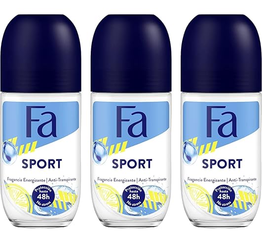 Fa Deodorant 1.7 Oz Roll-On Sport, Pack Of 3 - Long-Lasting Freshness And Protection