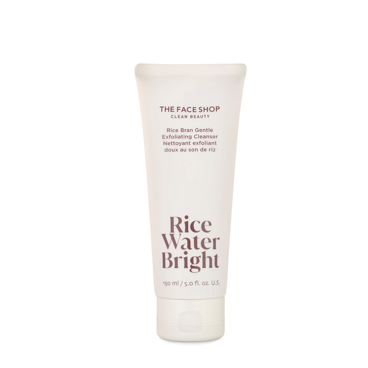 The Face Shop Rice Water Bright Exfoliating Cleanser - Hydrating Vegan Face Wash 5 Fl Oz