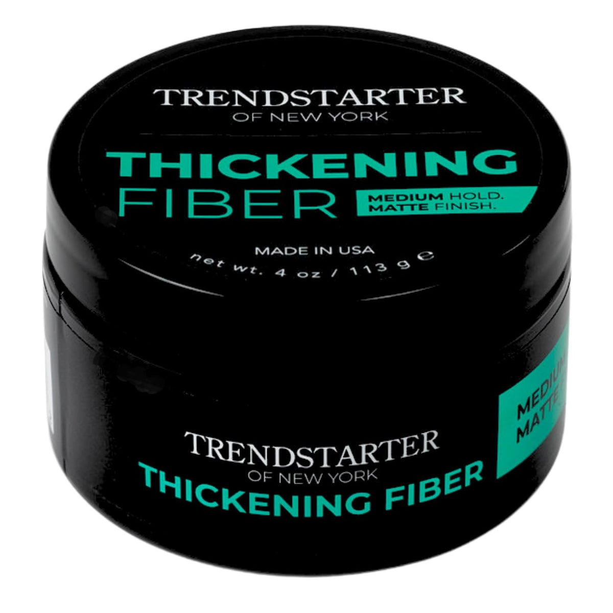 Trendstarter Thickening Fiber Pomade - 4Oz Medium Hold, Matte Finish, Water-Based Hair Clay