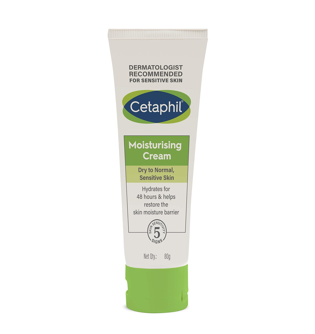 Cetaphil Moisturising Cream 80G - Hydrating, Non-Greasy Formula For Dry Skin Care