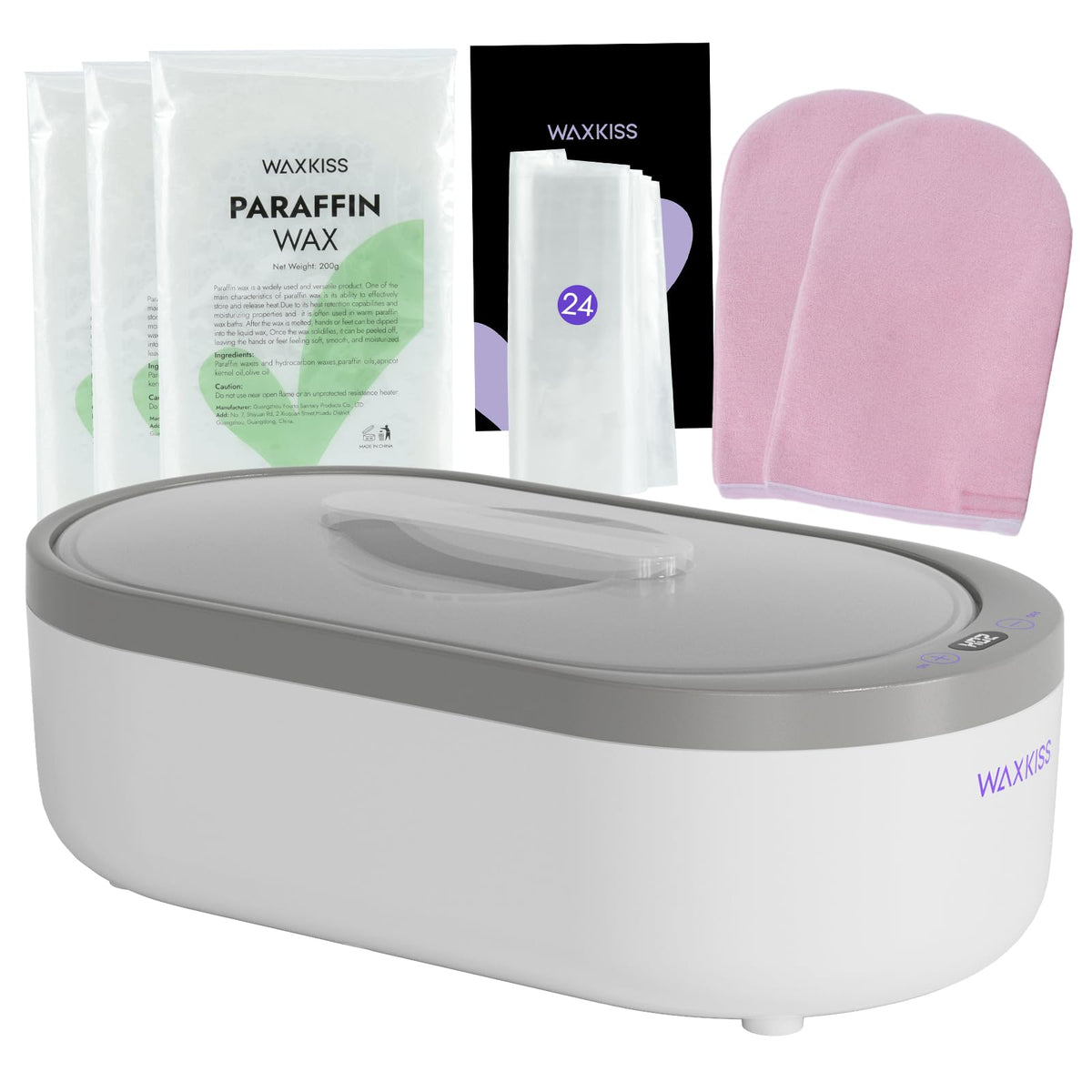 Waxkiss Paraffin Wax Machine For Hands - 2000Ml, Digital Display & 3 Paraffin Wax Packs