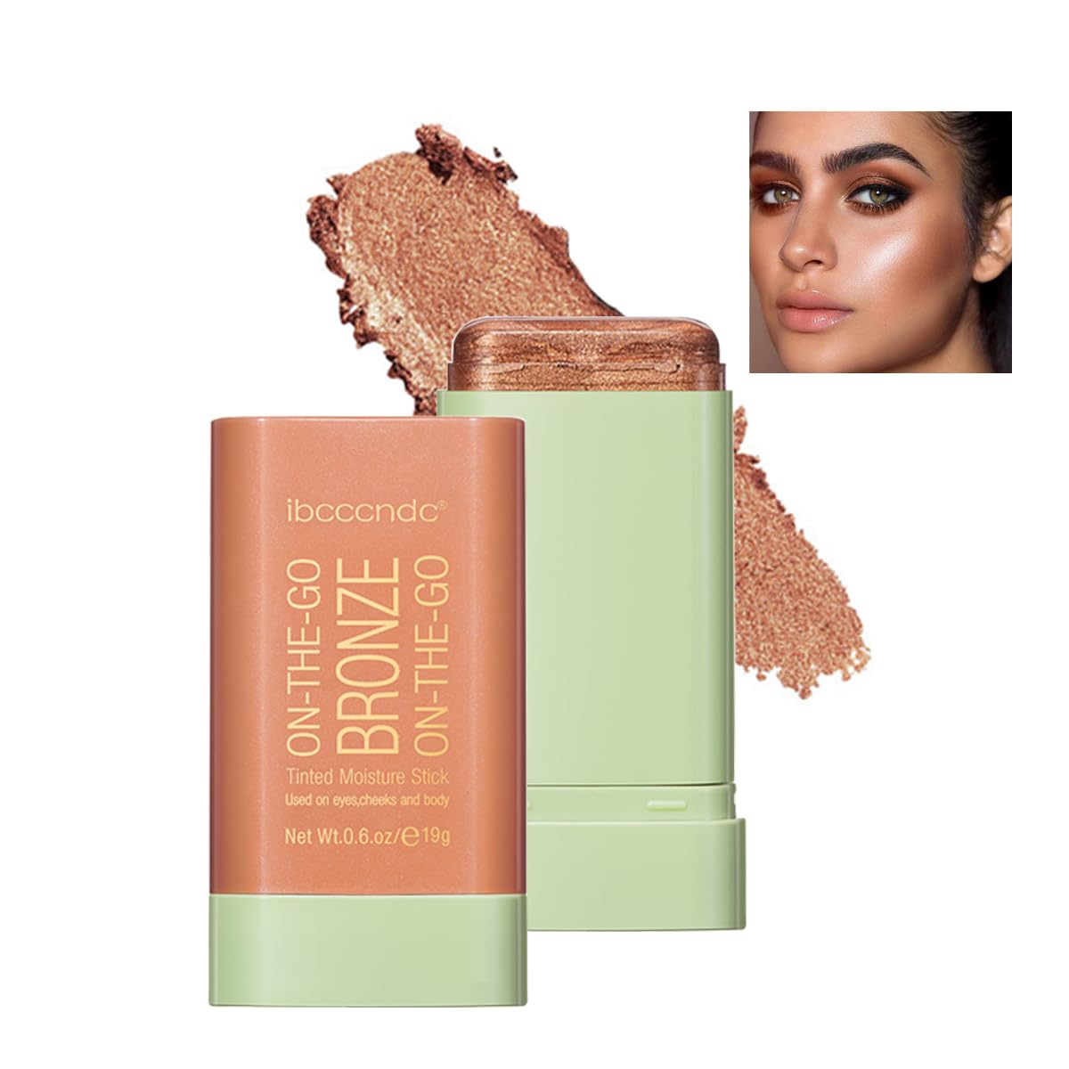 Aaiffey Cream Contour Stick - Bronzer & Highlight Makeup, Blendable Long Lasting 03-Rich Glow