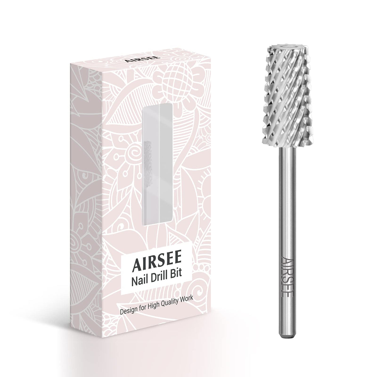 Airsee Tungsten Carbide Nail Drill Bit - Coarse-C Flat Top Tapered Barrel Efile For Gel Polygel