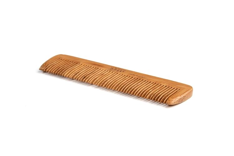 Bass Brushes Dark Bamboo Pocket Wood Comb - 1 Count, Eco-Friendly Hair Care Tool