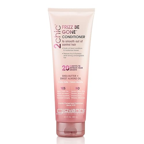 Giovanni 2Chic Frizz Be Gone Conditioner, Anti-Frizz, Shea Butter & Almond Oil, 8.