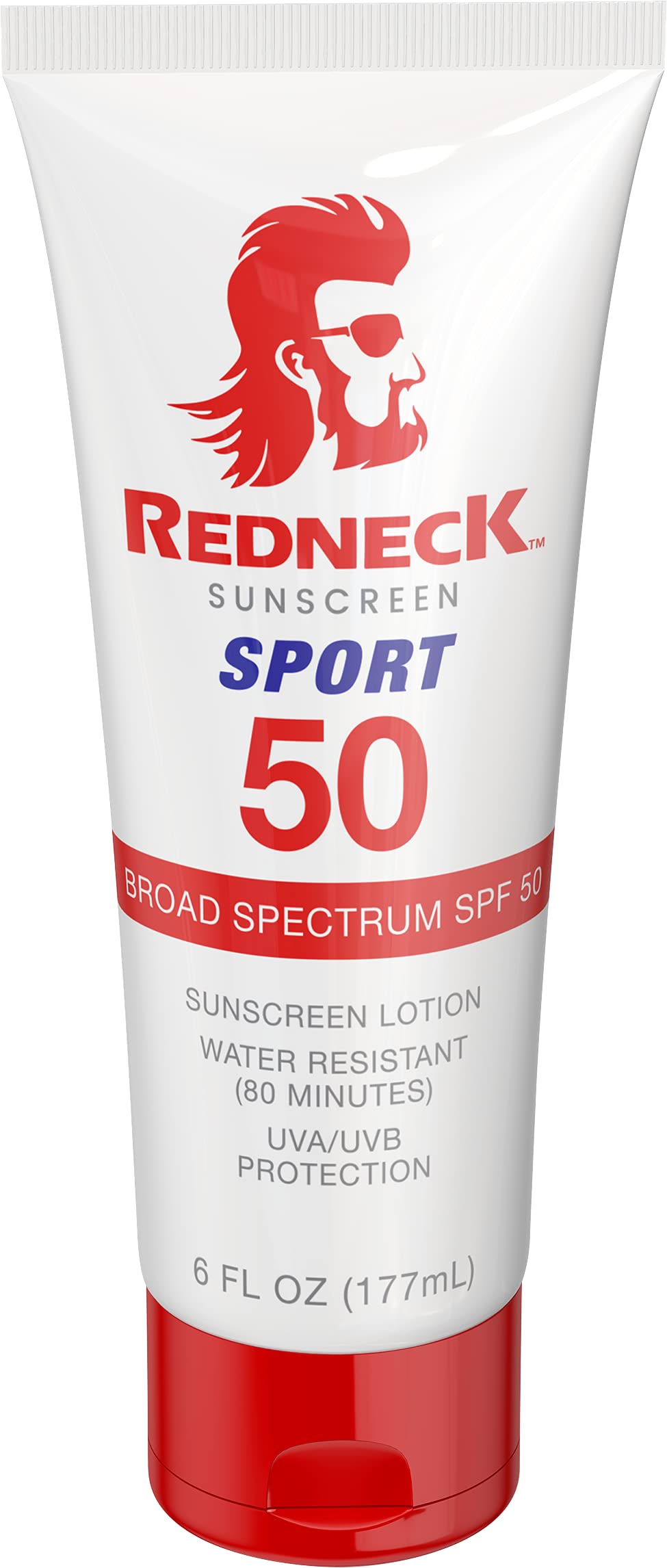 Redneck Sunscreen Spf 50 Sport Lotion 6 Oz - Water/Sweat Resistant & Reef Friendly