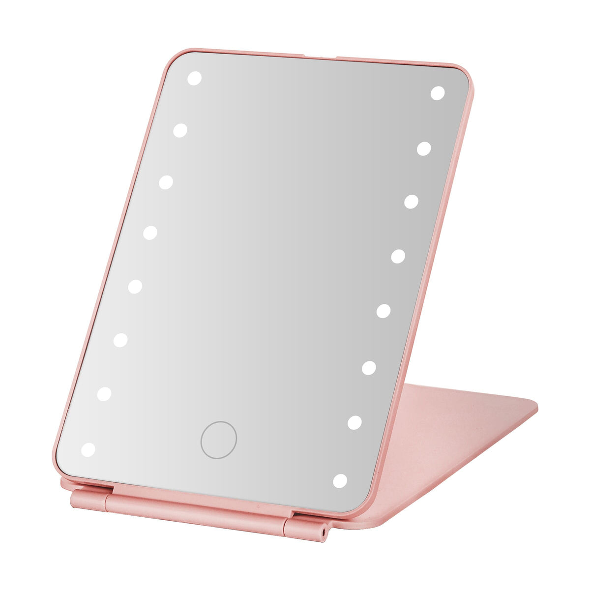 Melannco Rose Gold Led Vanity Mirror - Dimmable, Compact, Rechargeable - Great For Travel