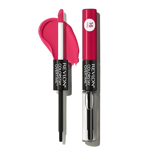 Revlon Colorstay Overtime Liquid Lipstick & Clear Gloss, 480 Unending Red, 0.07 Fl Oz