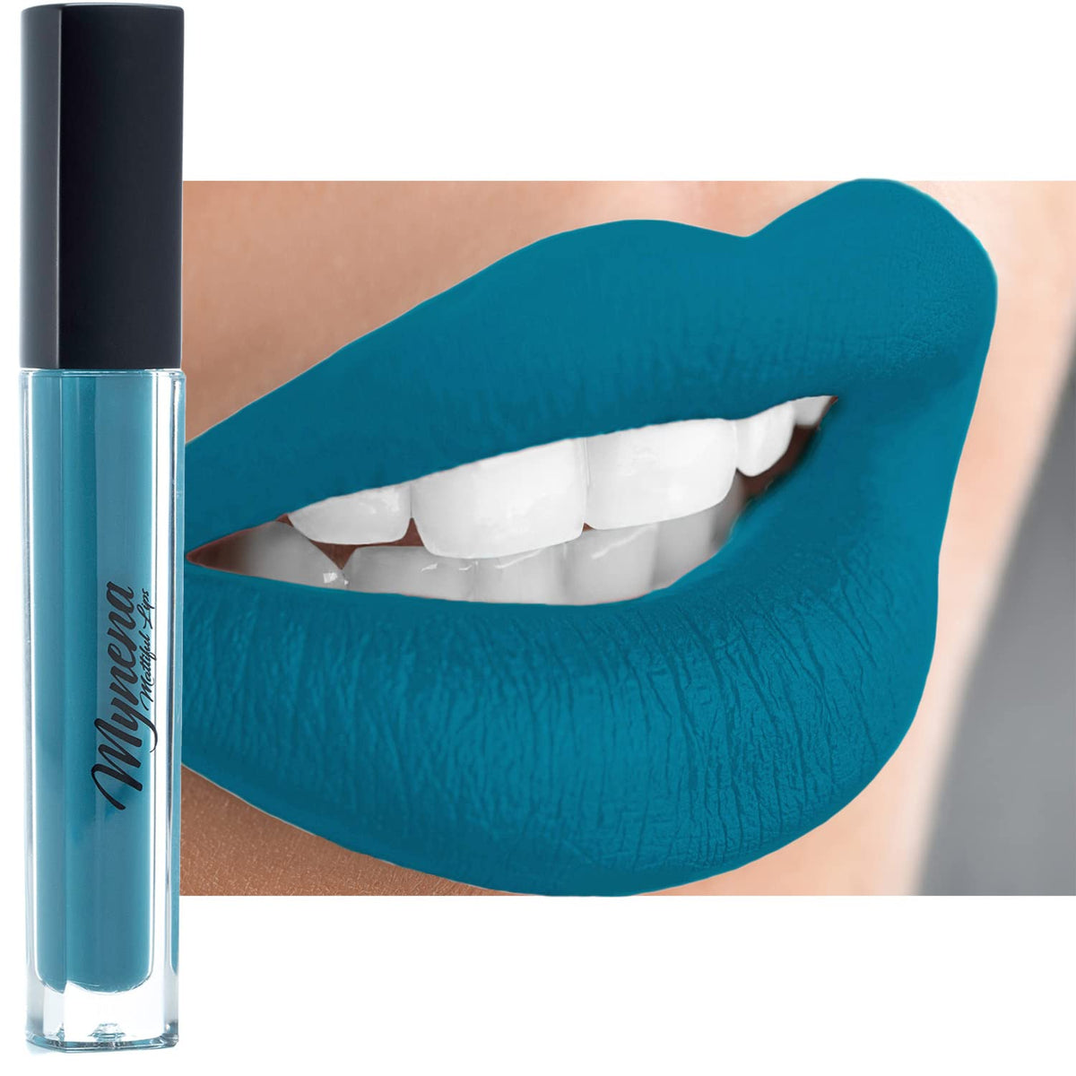 Mynena Teal Liquid Lipstick - Matte, Waterproof, Lightweight, Gluten-Free, Paraben-Free, Ivy