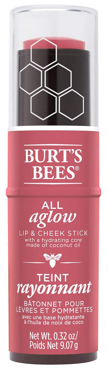 Burt'S Bees Peony Pool All Aglow Lip & Cheek Stick, 0.32 Oz - Hydrating Makeup For