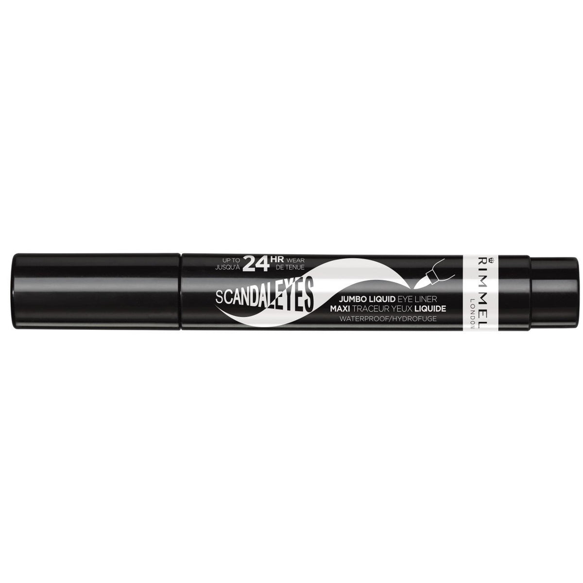 Rimmel Scandaleyes Jumbo Liquid Eye Liner - Black, 0.1 Fl Oz - Long-Lasting, Waterproof