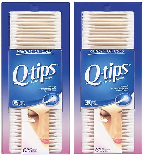 Q-Tips Cotton Swabs, 625 Count (Pack Of 2) - Perfect For Makeup, Cleaning, And Personal Care