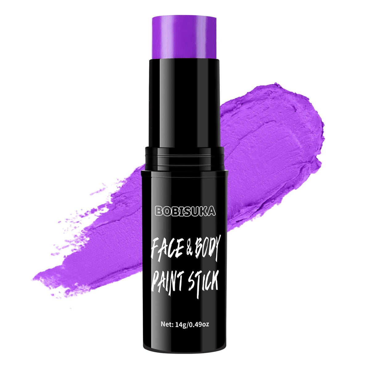 Bobisuka Purple Face Body Paint Stick - Quick Drying Makeup For Halloween & Cosplay