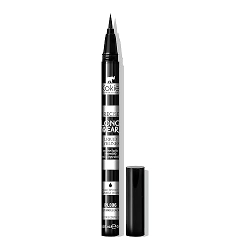 Kokie Waterproof Longwear Liquid Eyeliner - Ultimate Black, Smudge Proof, 1 Count