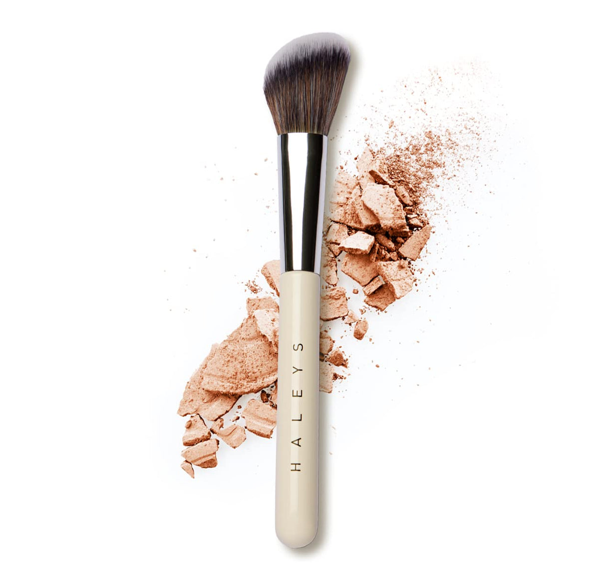 Haleys Vegan Contour Brush - Angled, Tapered, Fluffy Bristles For Powder, Cream, Liquid Makeup