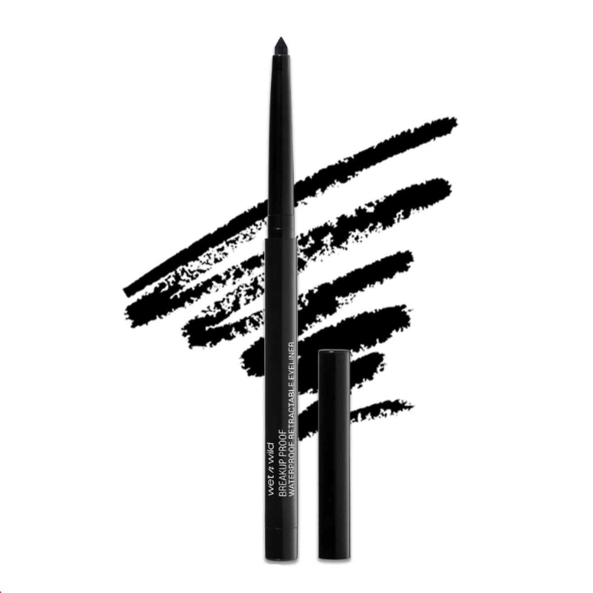 Wet N Wild Mega Last Retractable Eyeliner, Waterproof, 16-Hour Wear, Black - Vegan & Cruelty-Free