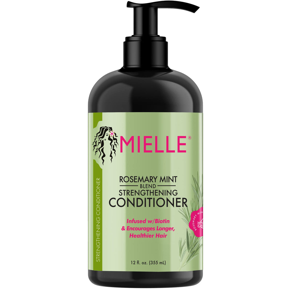 Mielle Organics Rosemary Mint Conditioner With Biotin, 12 Fl Oz - Strengthening Hair Care