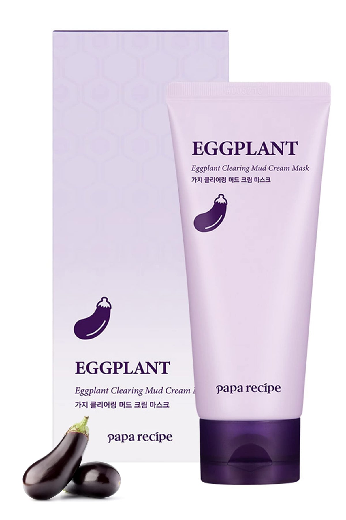 Papa Recipe Eggplant Mud Cream Mask - Hydrating Exfoliator For Pores, 3.38 Fl Oz