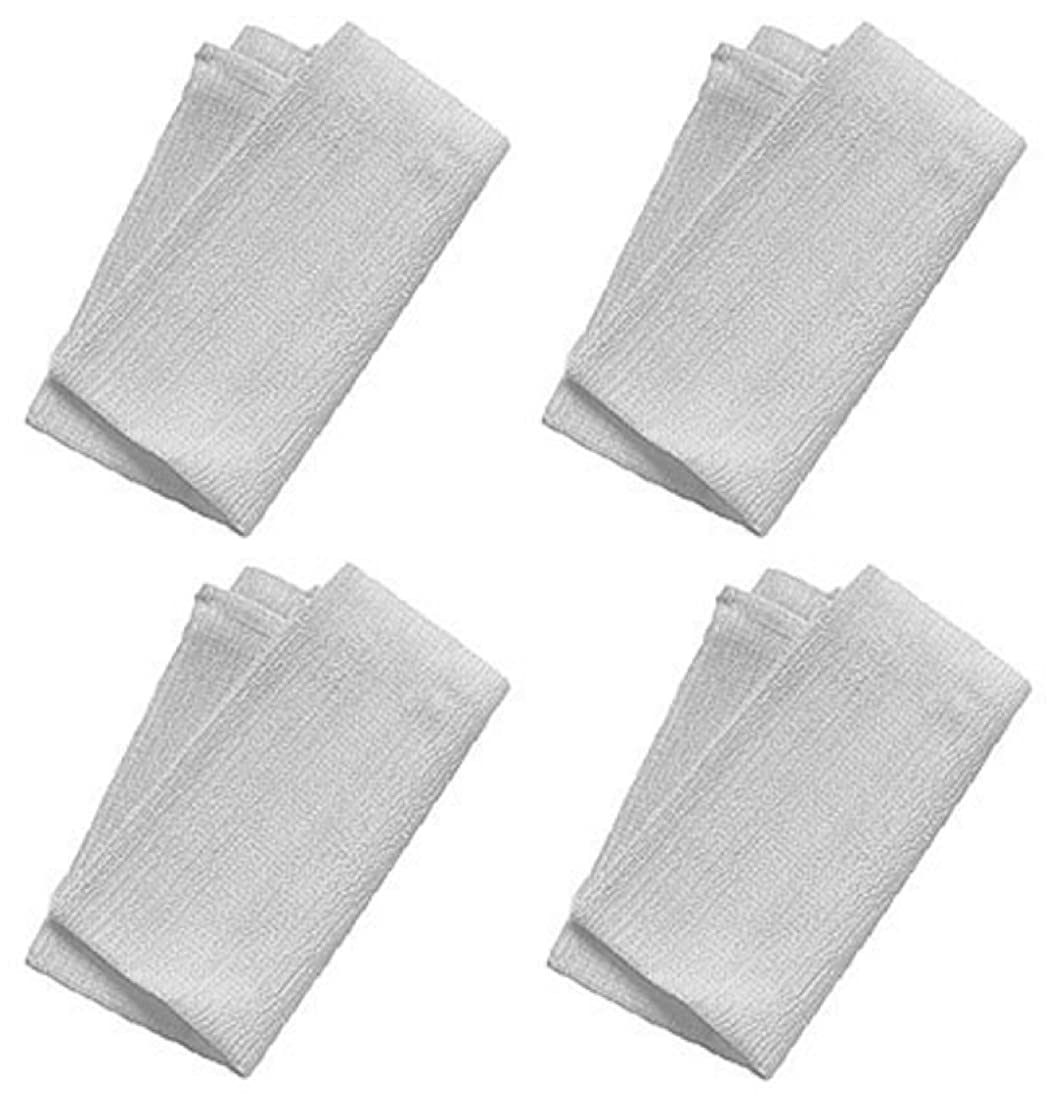 Aquasentials Exfoliating Bath Cloths - 4 Pack, Grey, Stimulating Material For Soft Skin