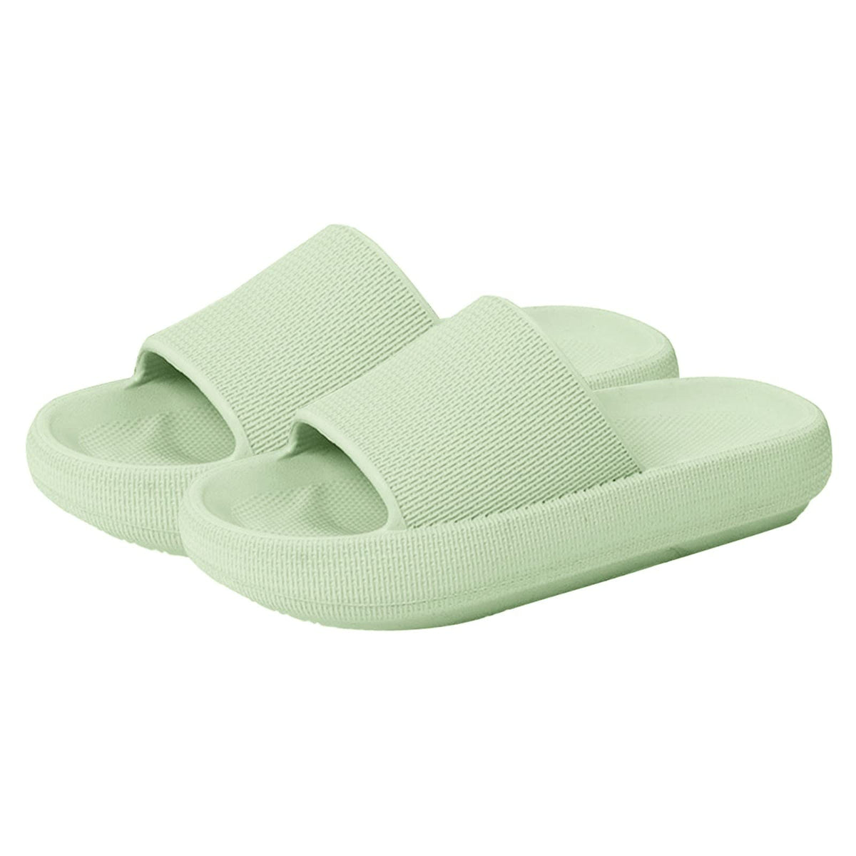 Menore Quick Drying Open Toe Slippers For Women & Men, Non-Slip Spa Sandals - Avocado Green