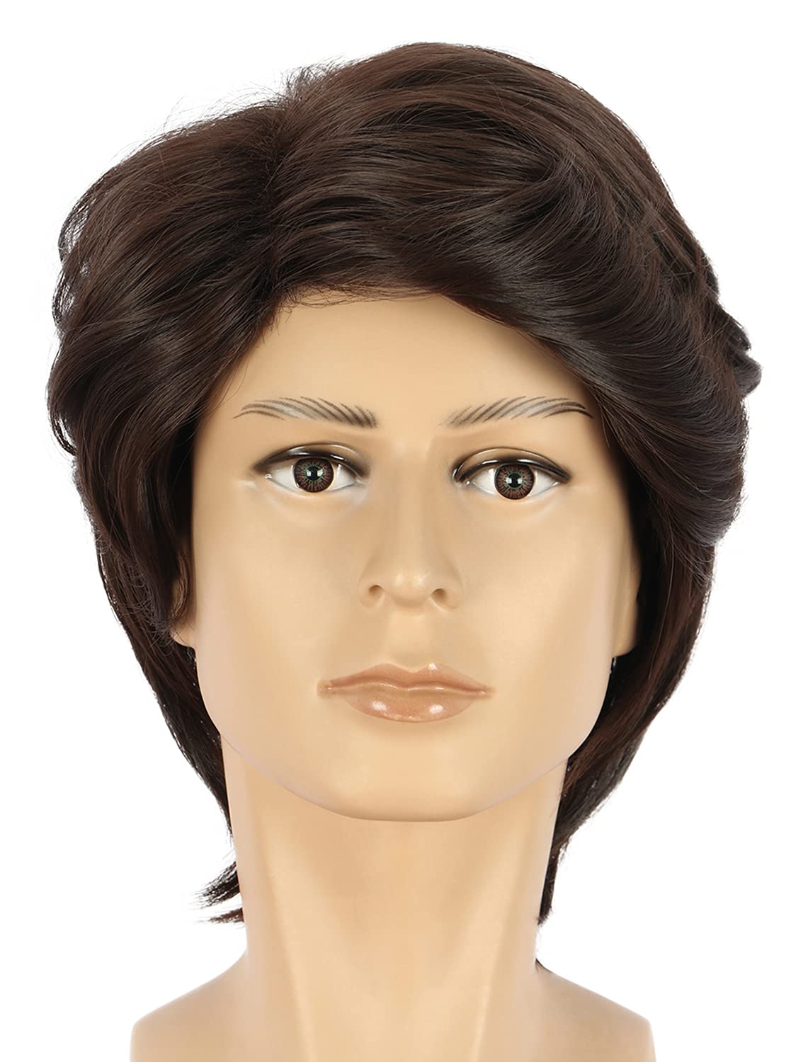 yuehong Cosplay Wig Short Brown Hair Fashion Wigs For Men Wig Party Synthetic Costume Wig