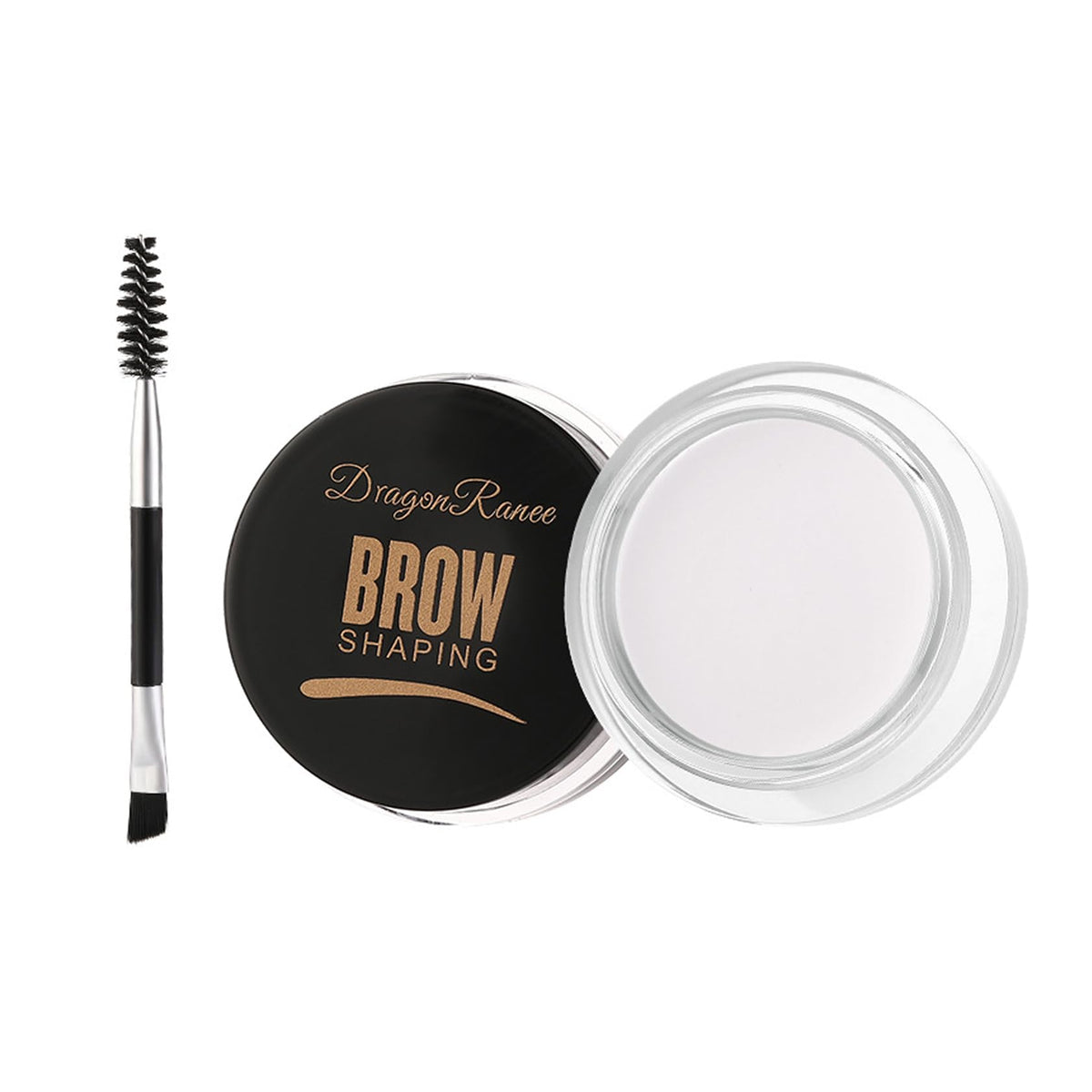 Ionsgako Eyebrow Pomade Gel, Waterproof Long Lasting Makeup With Brush, White, 0.04 Oz