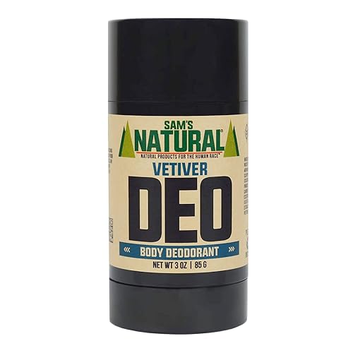 Sam's Natural Deodorant Vetiver - Aluminum Free, Vegan, Cruelty Free, 3oz - Holiday Gift