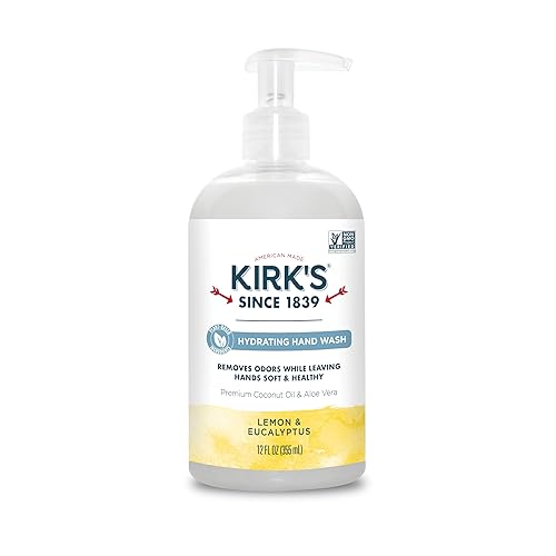 Kirk'S Odor-Neutralizing Liquid Hand Soap Pump - Lemon Eucalyptus, 12 Fl Oz, Moisturizing Kitchen Wash