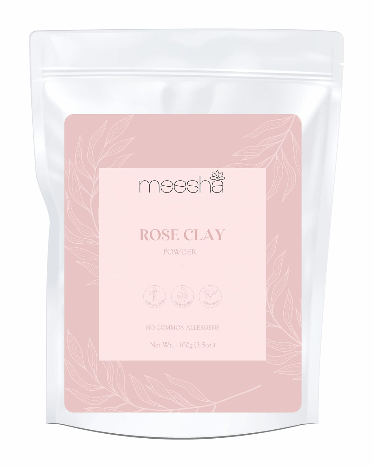 Meesha Rose Clay Powder 3.5 Oz - Natural Cleansing & Exfoliating Clay For Diy Skincare