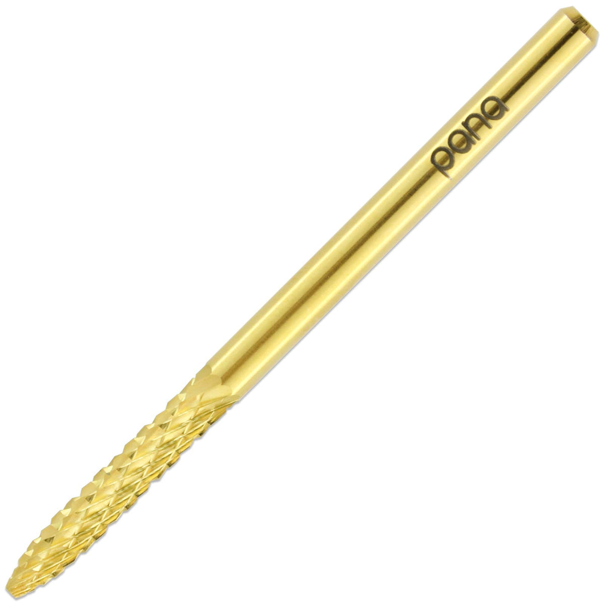 Pana 3/32&quot; Gold-Unc Cuticle Clean Nail Carbide Bit For Electric Nail Drill & Manicure Tools