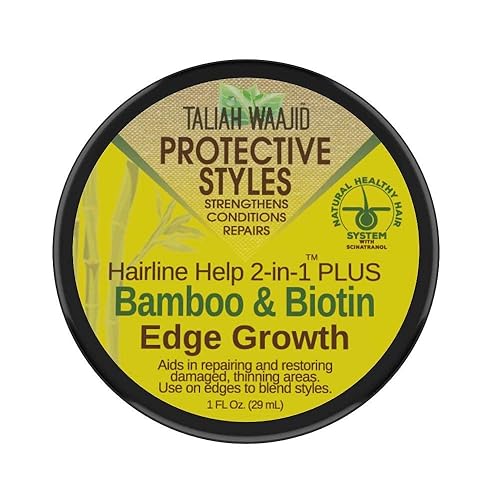 Taliah Waajid 2-In-1 Edge Growth With Bamboo & Biotin, Protective Styles Hairline Help, 1Oz