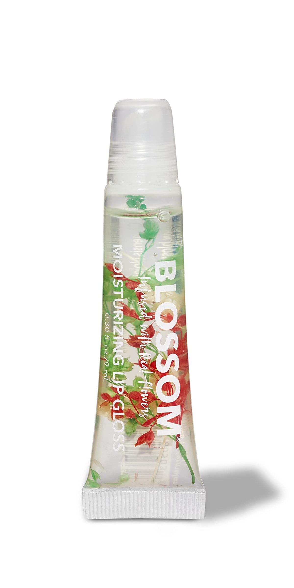 Blossom Flower Lip Gloss - High Shine Clear Gel, Watermelon, 0.3Oz, Infused With Real Flowers