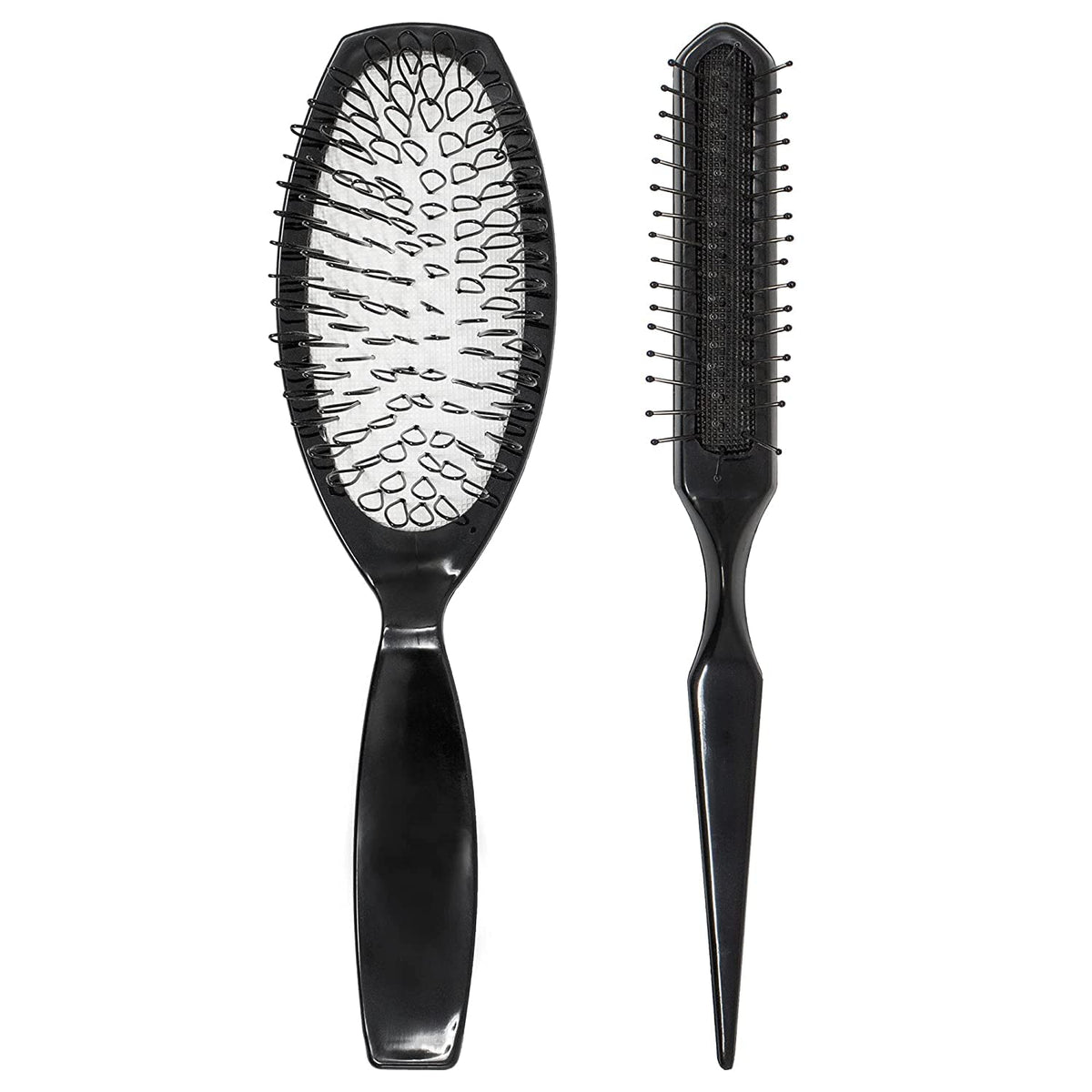 Brittny Professionals Wig Brush Combo - Black 2 Piece Assortment, Rubber Material