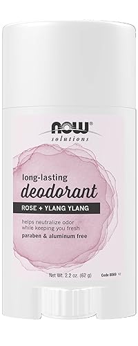 Now Foods Long-Lasting Deodorant Stick, Rose & Ylang Ylang, 2.2 Oz, Odor Neutralizing