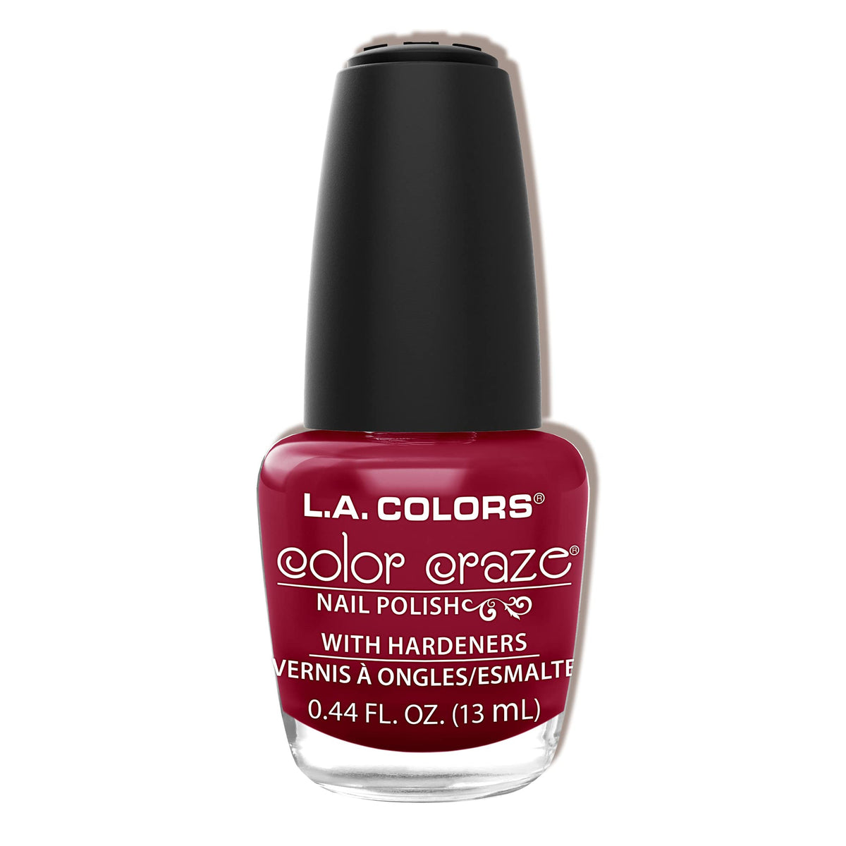 L.A. Colors Color Craze Nail Polish - Hot Blooded, 0.44 Fl Oz, Long-Lasting, Vibrant