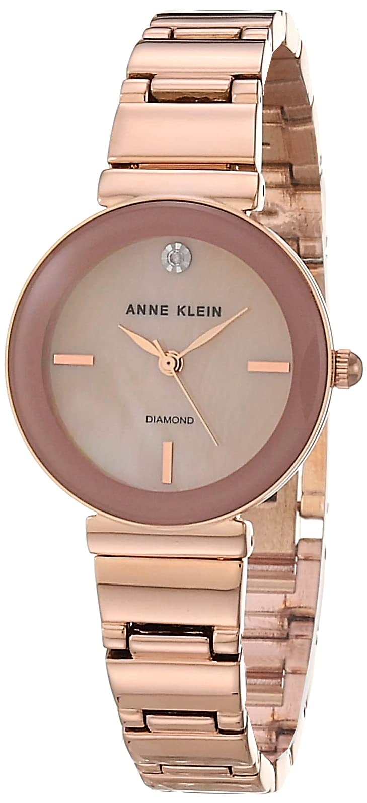 Anne Klein Women'S Rose Gold Diamond Dial Bracelet Watch - Elegant & Stylish Timepiece