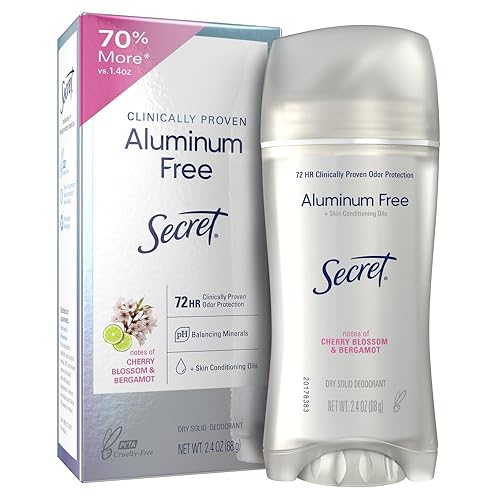 Secret Aluminum Free Deodorant For Women, Cherry Blossom & Bergamot, 2.4 Oz