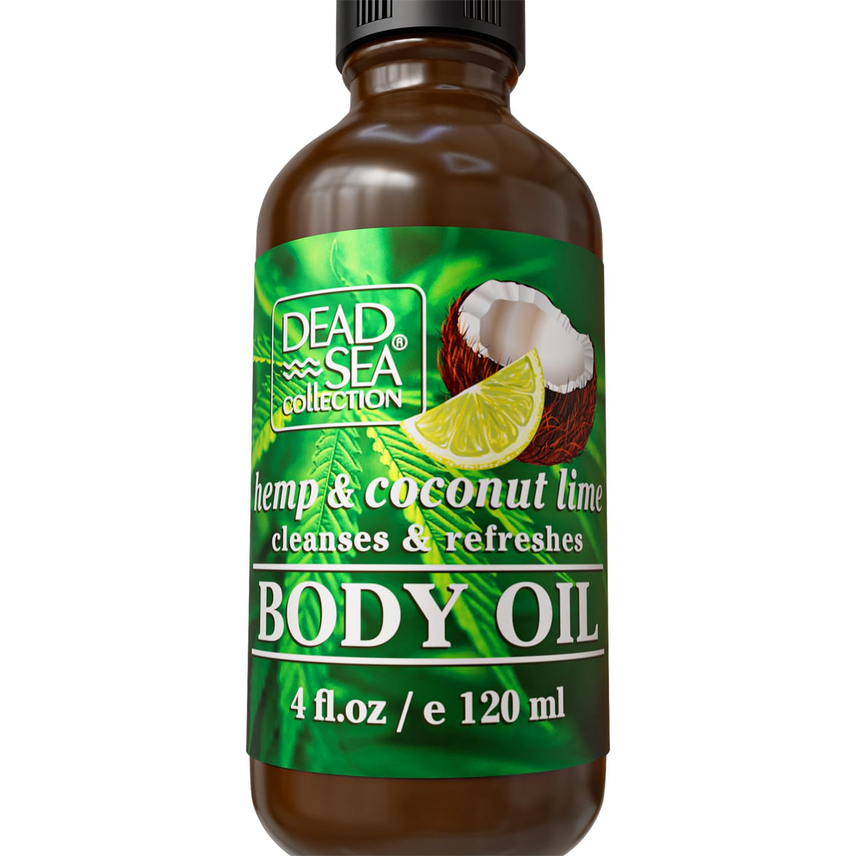 Dead Sea Collection Body Oil - Hemp Coconut Lime & Vitamin E for Dry Skin, 4 fl. oz.