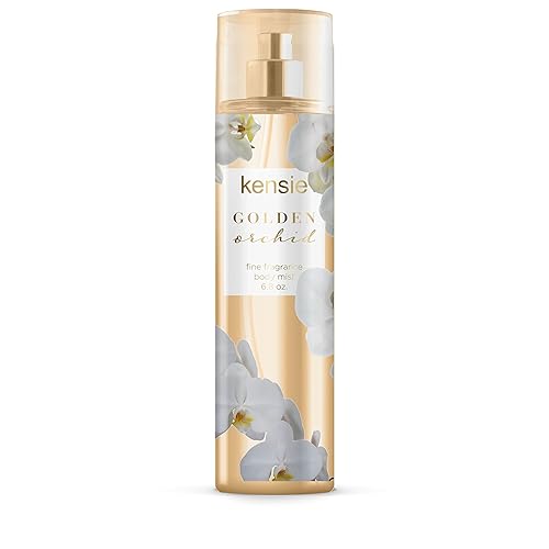 Kensie Golden Orchid Body Mist, 8 Fl Oz - Refreshing Floral Fragrance for All-Day Sensation, Perfect for Daily Use