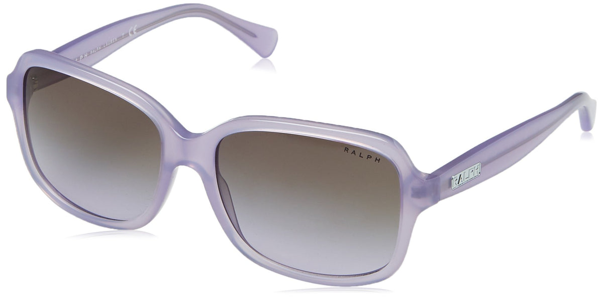 Ralph By Ralph Lauren Women'S Square Sunglasses, Milky Lavender/Grey Lilac, 56 Mm