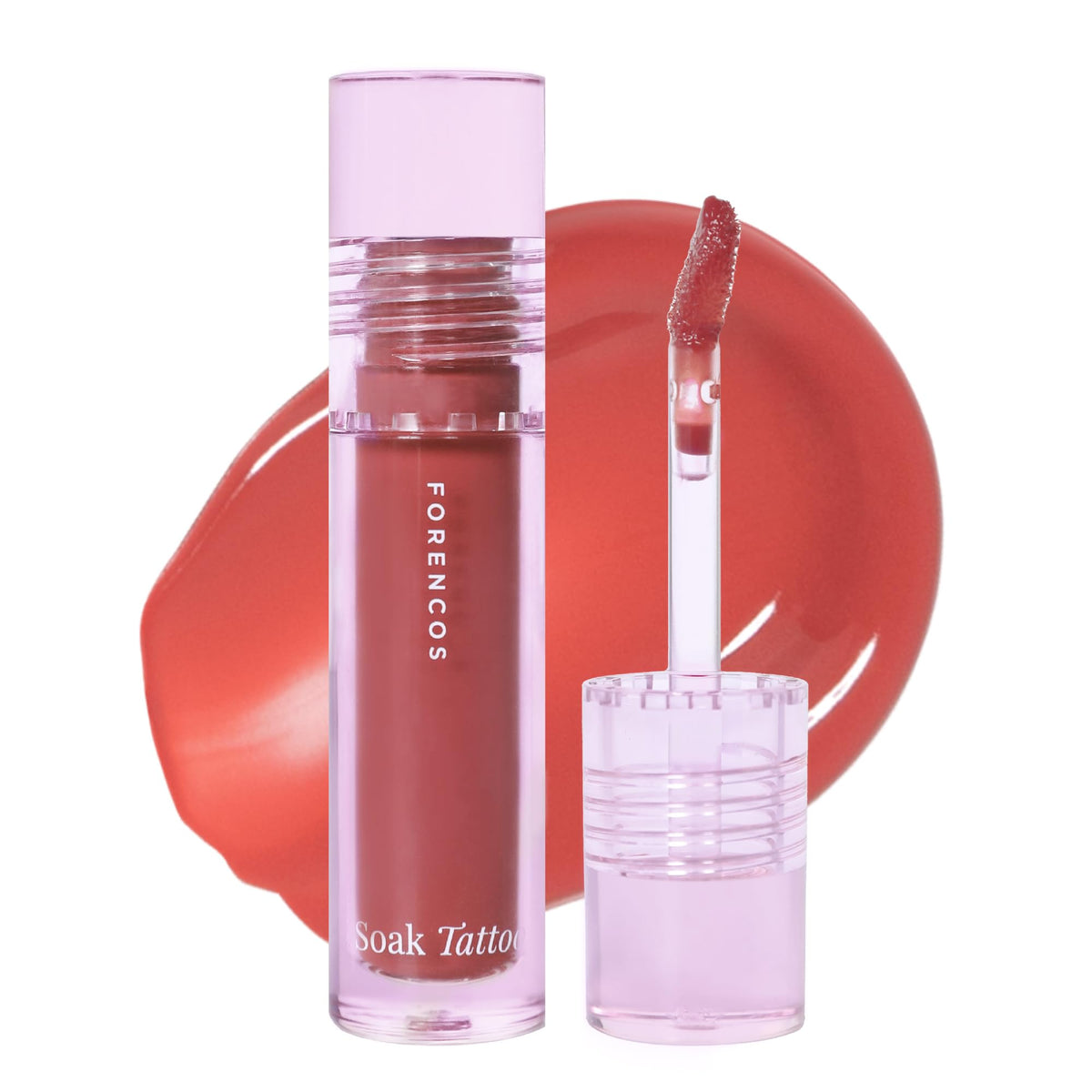 Forencos Vegan Lip Tint Aurore - Waterproof, Smudge-Proof, Weightless Gel Formula, 0.11 Oz